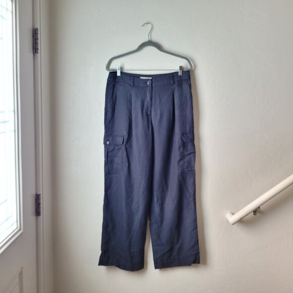 LOFT Drapery Wide Leg Cargo Pants - Picture 8 of 10